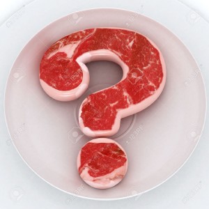 2993351-Close-up-shot-on-a-raw-steak-with-a-question-mark-shape-Stock-Photo