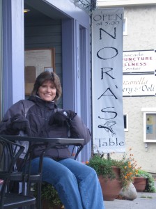 "Nora's Table" is actually a restaurant in Hood River, Oregon!