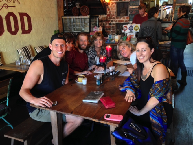 Group at restaurant in Perth