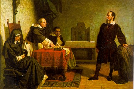 Galileo facing the Roman Inquisition